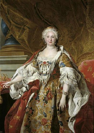 Official portrait of Queen Isabel de Farnesio, Charles Amedee Philippe Van Loo